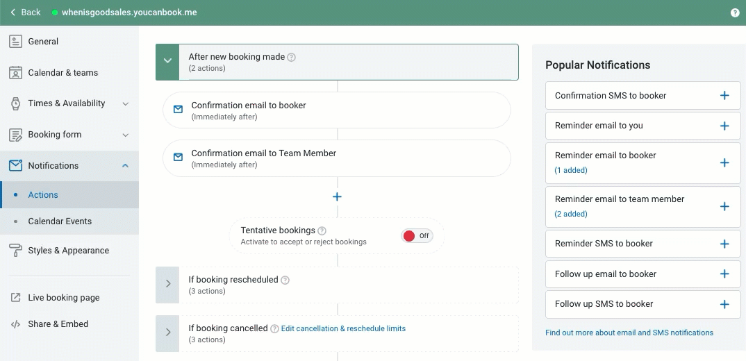 Customize the confirmation email and SMS – YouCanBookMe