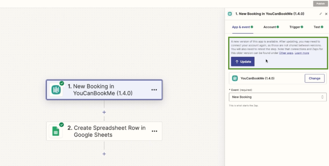 YouCanBookMe Zapier integration